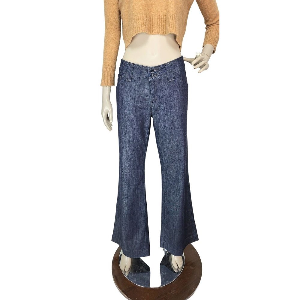 Levi's Dark Wash High-Waisted High Loose Flare Denim Bell Bottom Jeans W…